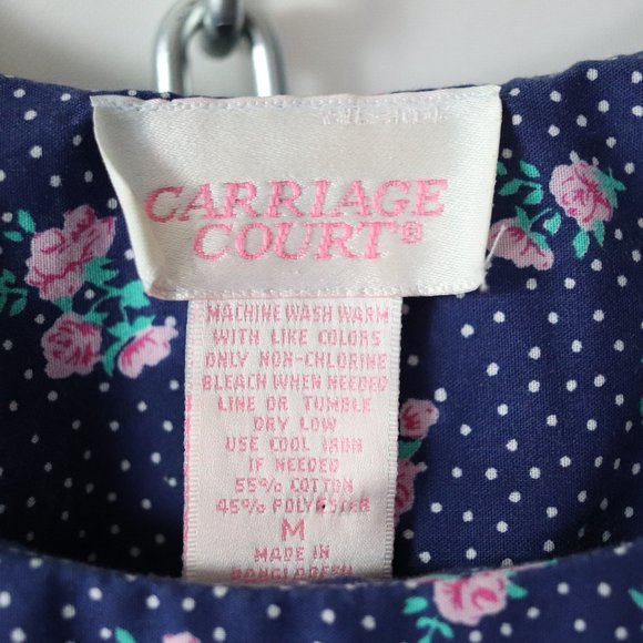 ❌SOLD❌vintage 90s rose floral dot jumper dress - Picture 6 of 6